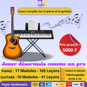 Pack complet de formation Piano et Guitare - Maîtriser les Instruments à votre Rythme